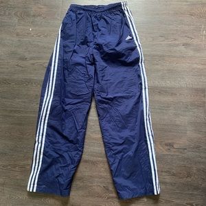 Navy blue adidas track pants